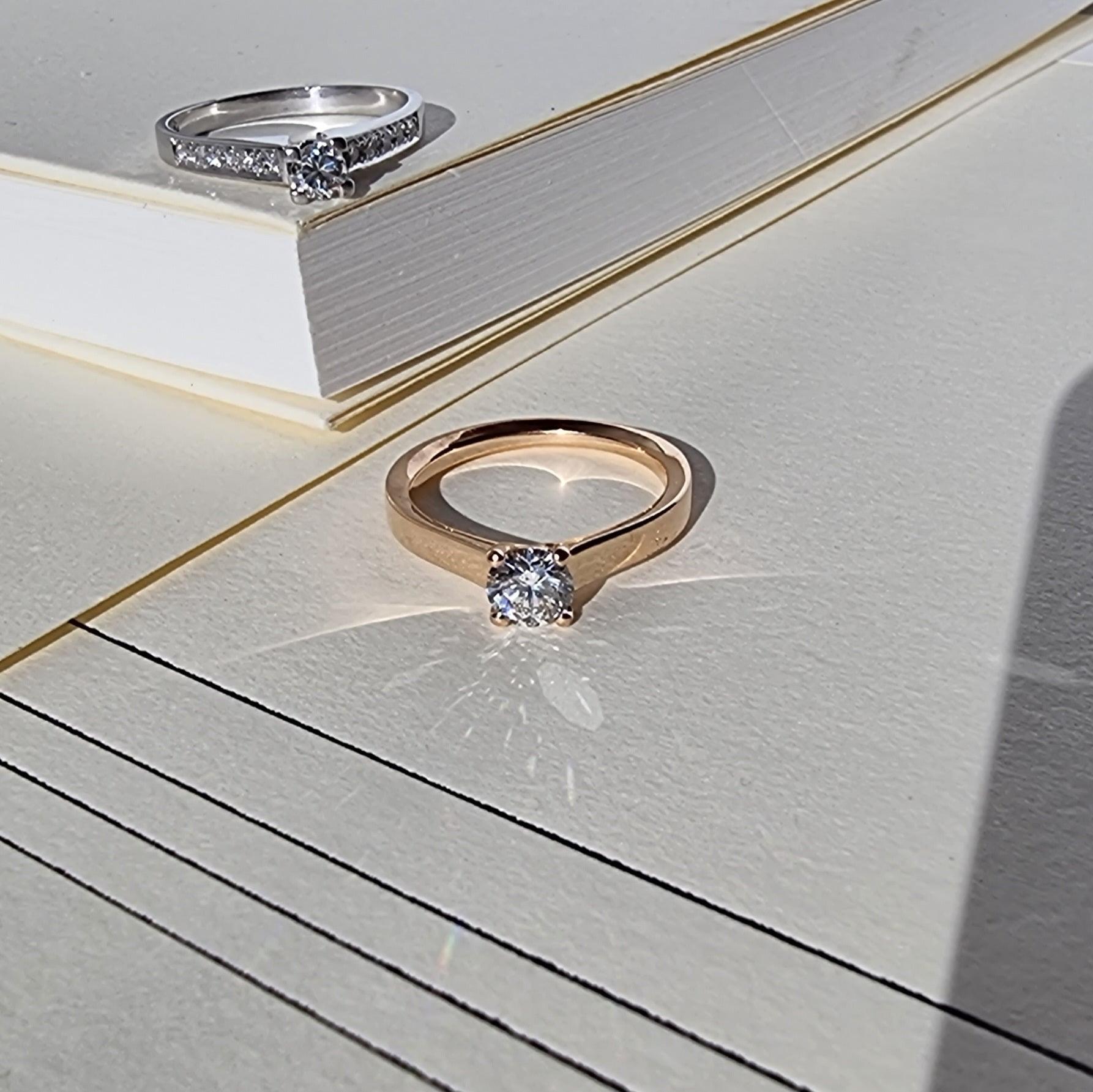 Wunderschöner Verlobungsring mit exzellentem Brillant-Solitär - Honey Decoration